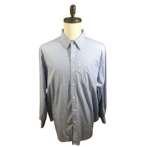 Lauren Ralph Lauren Button Down Shirt Mens Blue And White Striped XL Classic Fit